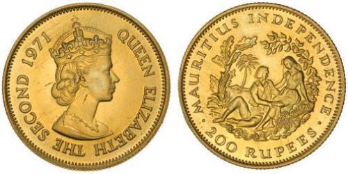 200 Rupee Mauricio Oro Isabel II (1926-2022)