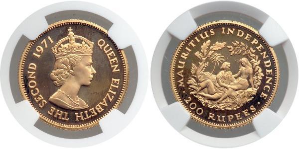 200 Rupee Mauritius Oro Elisabetta II (1926-2022)