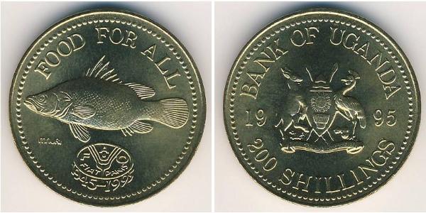 200 Shilling Uganda Brass 