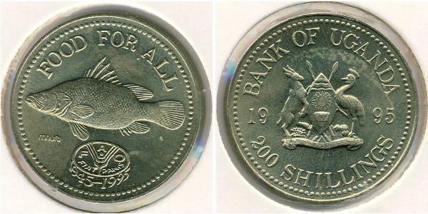 200 Shilling Uganda 黃銅 