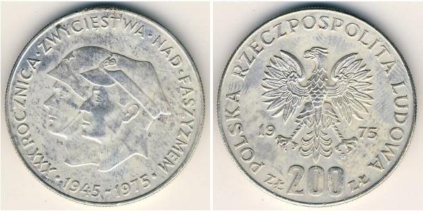 200 Zloty République populaire de Pologne (1952-1990) Cuivre/Nickel 