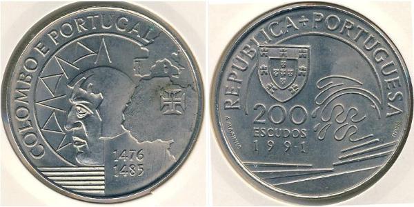 200 Ескудо Португальська Республіка (1975 - ) Нікель/Мідь 