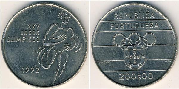 200 Ескудо Португальська Республіка (1975 - ) Нікель/Мідь 
