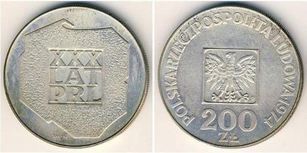 200 Злотий Польська Народна Республіка (1952-1990) Срібло 