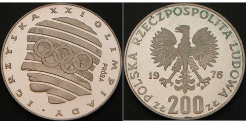 200 Злотый Польша Серебро 