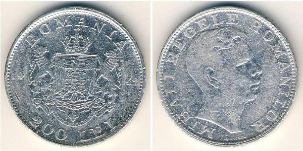 200 Лев Королівство Румунія (1881-1947) Срібло Michael of Romania (1927-)