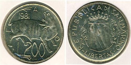 200 Лира Сан-Марино Никель/Медь 