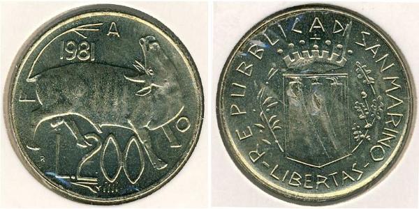 200 Лира Сан-Марино Никель/Медь 