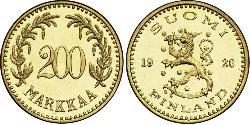 200 Марка Фінляндія (1917 - ) Золото 