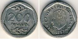 200 Песета Королівство Іспанія (1976 - ) Нікель/Мідь 