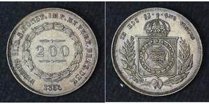 200 Рейс Бразильская империя (1822-1889) Серебро 