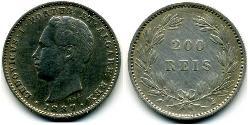 200 Рейс Королевство Португалия (1139-1910) Серебро 