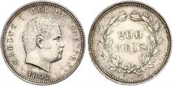 200 Рейс Королевство Португалия (1139-1910) Серебро 