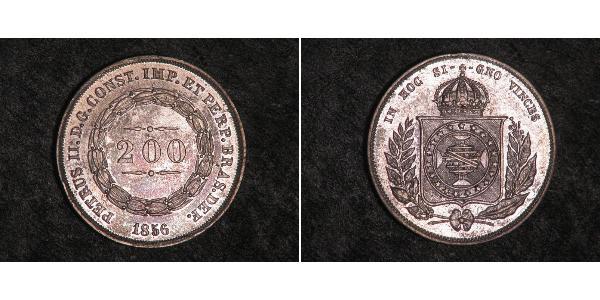 200 Рейс Бразильська імперія (1822-1889) Срібло 