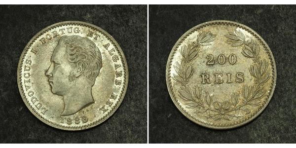 200 Рейс Королівство Португалія (1139-1910) Срібло 