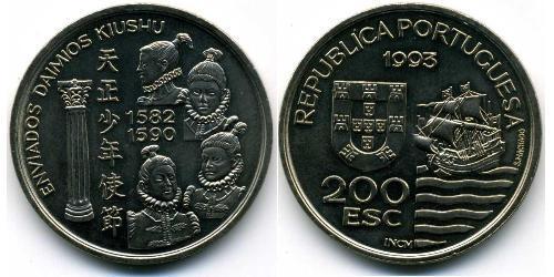 200 Эскудо Португальская Республика (1975 - ) Никель/Медь 