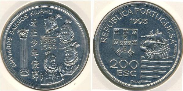200 Эскудо Португальская Республика (1975 - ) Никель/Медь 