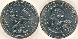 200 Эскудо Португальская Республика (1975 - ) Серебро 
