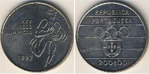 200 Эскудо Португальская Республика (1975 - ) Серебро 