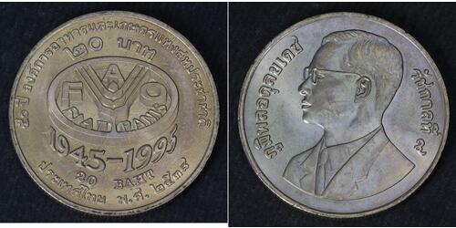 20 Baht Thaïlande Nickel 
