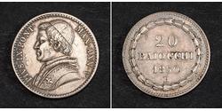 20 Baiocco Ciudad del Vaticano Plata 