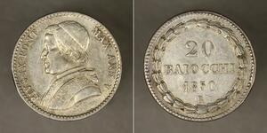 20 Baiocco 梵蒂冈 銀 