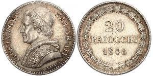 20 Baiocco 梵蒂冈 銀 