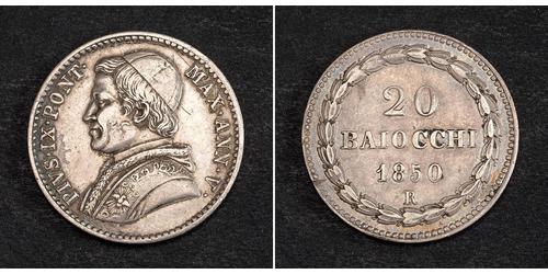 20 Baiocco 梵蒂冈 銀 