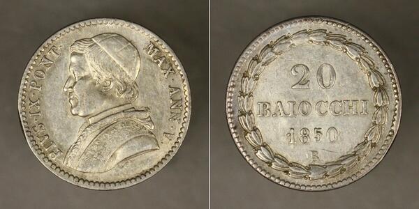 20 Baiocco 梵蒂冈 銀 