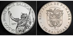 20 Balboa Panama Argent Vasco Núñez de Balboa (1475 – 1519)