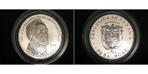 20 Balboa Panama Argent Simon Bolivar (1783 - 1830)