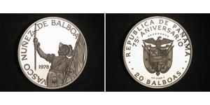 20 Balboa Panama Argent Vasco Núñez de Balboa (1475 – 1519)