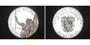 20 Balboa Panamá Argento Vasco Núñez de Balboa (1475 – 1519)