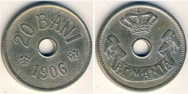 20 Ban Reino de Rumanía (1881-1947) Níquel/Cobre 