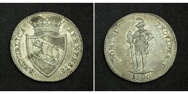 20 Batz / 1/2 Thaler Suisse Argent 