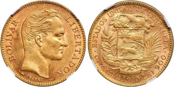 20 Bolivar Venezuela Gold 