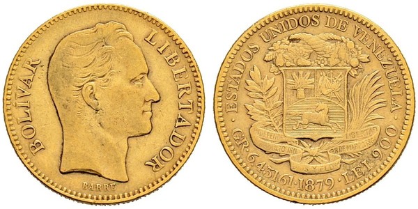 20 Bolivar Venezuela Oro 