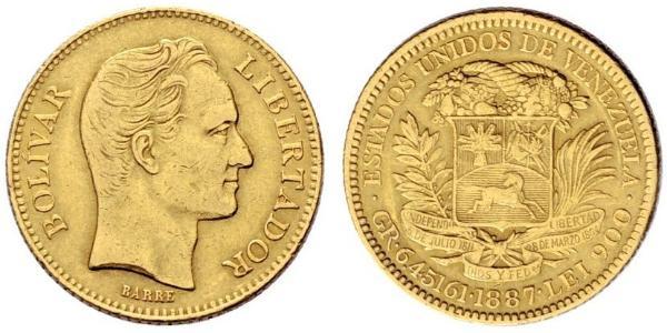 20 Bolivar Venezuela Oro 