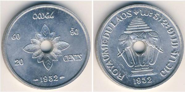 20 Cent Laos Alluminio 
