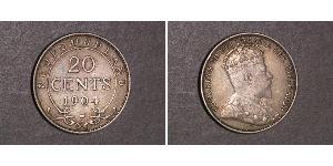 20 Cent Canada Argent Édouard VII (1841-1910)