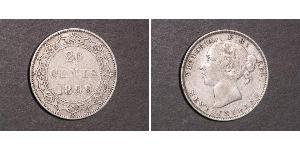 20 Cent Canada / Terre-Neuve-et-Labrador Argent Victoria (1819 - 1901)