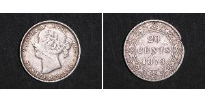 20 Cent Canada / Terre-Neuve-et-Labrador Argent Victoria (1819 - 1901)