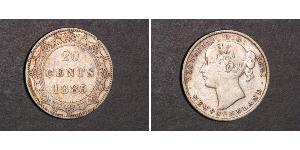 20 Cent Canada / Terre-Neuve-et-Labrador Argent Victoria (1819 - 1901)