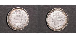 20 Cent Canada / Terre-Neuve-et-Labrador Argent Victoria (1819 - 1901)