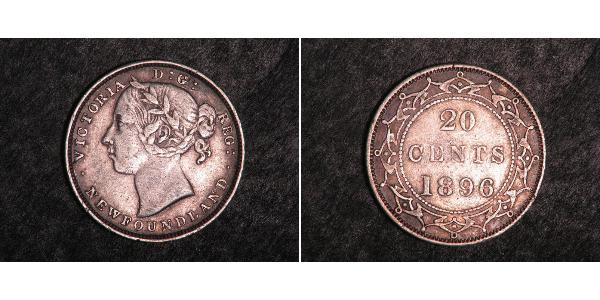 20 Cent Canada / Terre-Neuve-et-Labrador Argent Victoria (1819 - 1901)