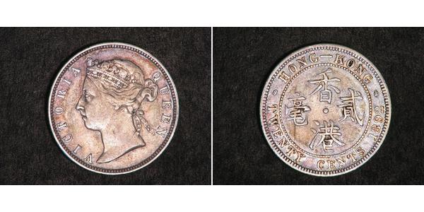 20 Cent Hong Kong Argent Victoria (1819 - 1901)