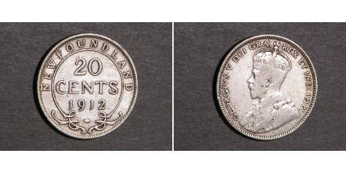 20 Cent Terre-Neuve-et-Labrador Argent George V (1865-1936)