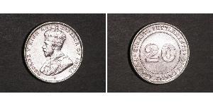 20 Cent Établissements des détroits (1826 - 1946) Argent George V (1865-1936)