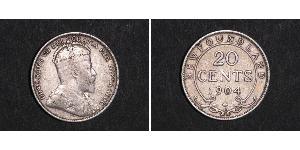 20 Cent Canada Argento Edoardo VII (1841-1910)