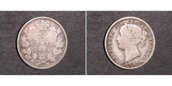 20 Cent Canada Argento Vittoria (1819 - 1901)